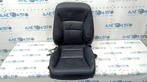 Driver's seat upholstery Honda Accord 13-17 leather black with perforation, heated, contact with water, cracked, for dry cleaning