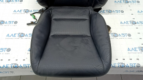 Driver's seat upholstery Honda Accord 13-17 leather black with perforation, heated, contact with water, cracked, for dry cleaning