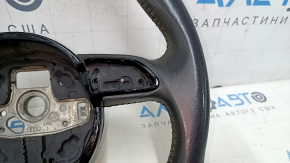 Bare steering wheel Audi Q5 8R 13-17 leather black, no buttons, scratches, scratches, bumps, needs cleaning, cracks
