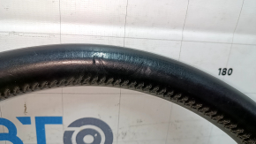 Bare steering wheel Audi Q5 8R 13-17 leather black, no buttons, scratches, scratches, bumps, needs cleaning, cracks