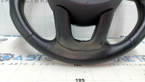 Bare steering wheel Audi Q5 8R 13-17 leather black, no buttons, scratches, scratches, bumps, needs cleaning, cracks