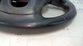 Bare steering wheel Audi Q5 8R 13-17 leather black, no buttons, scratches, scratches, bumps, needs cleaning, cracks