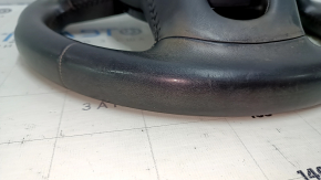 Bare steering wheel Audi Q5 8R 13-17 leather black, no buttons, scratches, scratches, bumps, needs cleaning, cracks