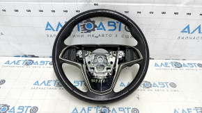 Bare steering wheel Cadillac ATS 13 - black leather, no buttons, scuffs, scratches, needs cleaning