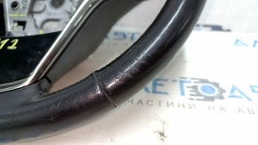 Bare steering wheel Cadillac ATS 13 - black leather, no buttons, scuffs, scratches, needs cleaning