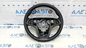 Bare steering wheel Cadillac ATS 13 - black leather, no buttons, scratches, dents, bumps, needs cleaning