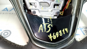 Bare steering wheel Cadillac ATS 13 - black leather, no buttons, scratches, dents, bumps, needs cleaning