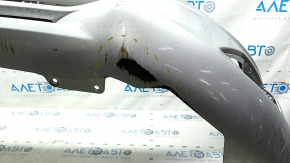 Front bumper bare Ford Fusion mk5 19-20 without parking sensors and towing hook, silver, non-standard holes, scratches