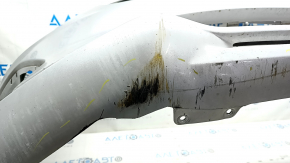 Front bumper bare Ford Fusion mk5 19-20 without parking sensors and towing hook, silver, non-standard holes, scratches