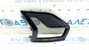 Front bumper grille right Ford Fusion mk5 19-20 under LED fog lights, gloss