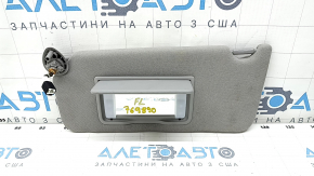 Left visor Honda Accord 13-17 gray, with backlight, without hook for dry cleaning, rust