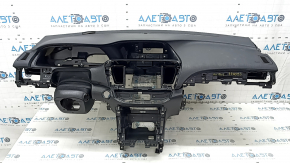 Torpedo front panel with AIRBAG Honda Accord 13-17 black, for small projection, with overlays, scratches, for dry cleaning, deformed