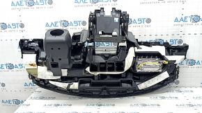 Torpedo front panel with AIRBAG Honda Accord 13-17 black, for small projection, with overlays, scratches, for dry cleaning, deformed