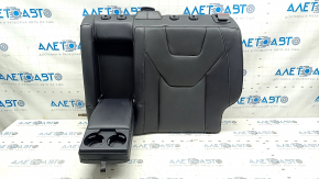 Rear row of seats upper part left Ford Fusion mk5 17-20 leather black, perforation, Titanium, with belt and armrest, dented, for cleaning
