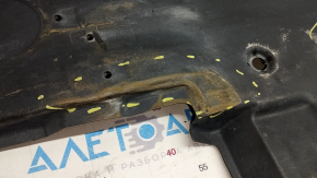 Right underbody protection Toyota Camry v70 18-24 FWD is dented, torn, worn