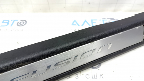 Door sill trim front left Ford Fusion mk5 17-20 black with chrome insert, scratches, chrome swelled
