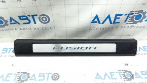 Door sill trim front right Ford Fusion mk5 17-20 black with chrome insert, chrome swelled