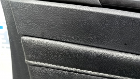 Door trim card front left Ford Fusion mk5 17-20 titanium, black with black insert leather, armrest leather, molding graphite, with window lifter trim, scratches