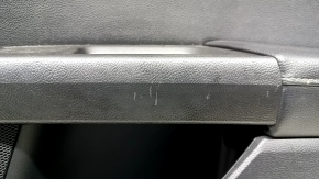 Door trim card rear right Ford Fusion mk5 17-20 titanium, black leather with black leather insert, leather armrest, graphite molding, with window lifter trim, scratches