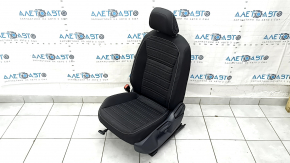 Driver's seat VW Tiguan 22-24 without airbag, mechanical, heated, black cloth, white stitching, for cleaning