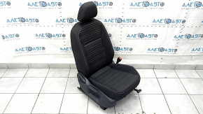 Passenger seat VW Tiguan 22-24 without airbag, mechanical, heated, black cloth, white stitching, for cleaning