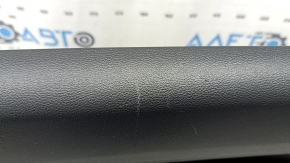 Door trim card rear right VW Tiguan 22-24 black, armrest leather black white stitching, insert leather black, with handle, scratches, dent