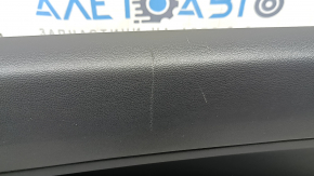 Door trim card rear right VW Tiguan 22-24 black, armrest leather black white stitching, insert leather black, with handle, scratches, dent