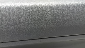 Door trim card rear right VW Tiguan 22-24 black, armrest leather black white stitching, insert leather black, with handle, scratches, dent
