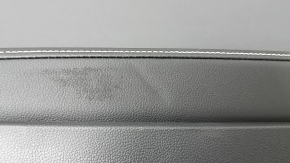Door trim card rear right VW Tiguan 22-24 black, armrest leather black white stitching, insert leather black, with handle, scratches, dent