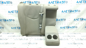 Rear row of seats, upper part, right, Toyota Prius 30 10-15, velour, gray, with belt and armrest, for cleaning