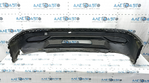 Bare rear bumper lower part VW Tiguan 22-24 structure without parking sensors, torn, dented, broken fasteners, scratches