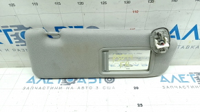 Right visor Toyota Prius 30 10-15 gray, without hook, dry-cleanable