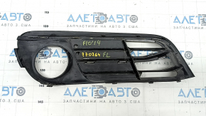 Lower grille front bumper left BMW 5 F10 14-16 partially open under fog lights, Luxury Line, with chrome molding, sand
