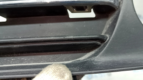 Lower grille front bumper left BMW 5 F10 14-16 partially open under fog lights, Luxury Line, with chrome molding, sand