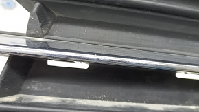 Lower grille front bumper left BMW 5 F10 14-16 partially open under fog lights, Luxury Line, with chrome molding, sand