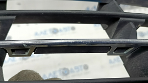 Lower grille of the front bumper right BMW 5 F10 14-16 open under fog lights, Luxury Line, with chrome molding, bumpers, sand
