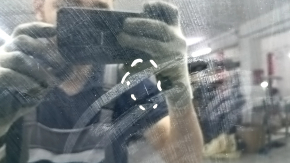 Sunroof assembly BMW 5 F10 09-16 beige curtain, scratches on glass, needs cleaning