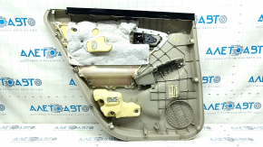 Door trim card rear right Toyota Prius 30 10-15 beige, with beige insert cloth, with handle, seal and gray overlay, scratches, for dry cleaning