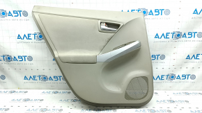 Door trim card rear left Toyota Prius 30 10-15 beige, with beige insert cloth, with handle, seal and gray overlay, scratches, for dry cleaning