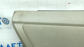 Door trim card rear left Toyota Prius 30 10-15 beige, with beige insert cloth, with handle, seal and gray overlay, scratches, for dry cleaning