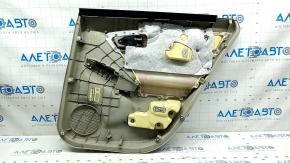 Door trim card rear left Toyota Prius 30 10-15 beige, with beige insert cloth, with handle, seal and gray overlay, scratches, for dry cleaning