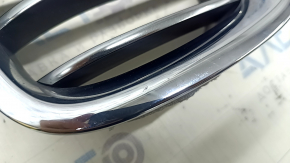 Radiator grill left BMW 5 F10 14-16 chrome without night vision, Base, scratches, pokes on chrome, sand