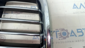 Radiator grill left BMW 5 F10 14-16 chrome without night vision, Base, scratches, pokes on chrome, sand
