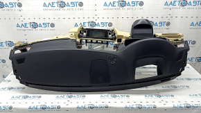 Torpedo front panel with AIRBAG BMW 5 F10 11-16 black and beige, for projection, rusty pyropatron, for dry cleaning