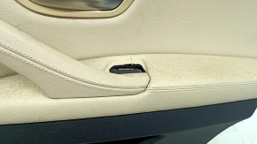 Door trim card rear right BMW 5 F10 11-16 leather Dakota black with beige, for cleaning