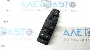 Front left window lift control BMW 5 F10 10-16 for folding, black