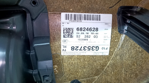 Door trim card rear left BMW 5 F10 11-16 leather Dakota black with beige, scratches, for cleaning