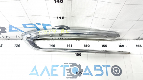 Rear bumper molding left BMW 5 F10 11-16 Luxury Line, broken guides