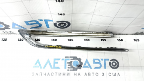Rear bumper molding right BMW 5 F10 11-16 Luxury Line, broken guides
