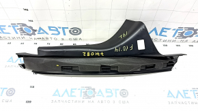 Door sill trim inner rear left BMW 5 F10 11-16 black, scratches